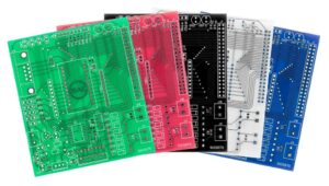 prototype printed circuit boards various colors